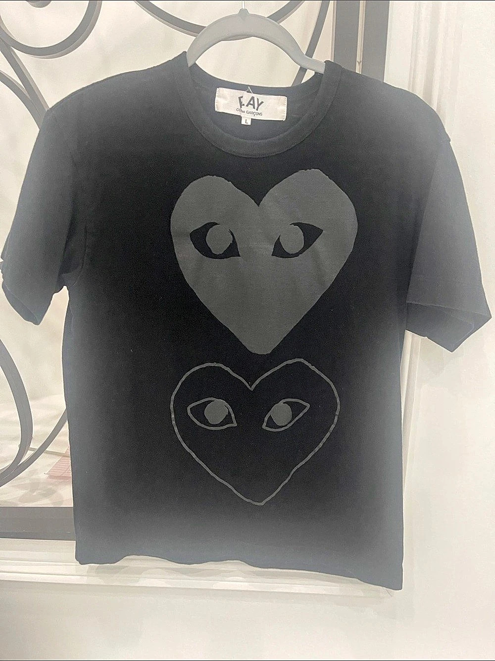 PLAY Comme des Garçons Play Heart T-Shirt Graphic Tee Black Large